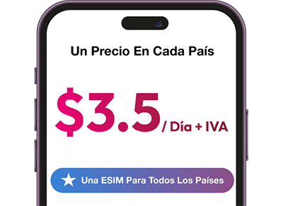 Pantalla de la app BLINK eSIM en un smartphone mostrando el plan de datos global de tarifa plana
