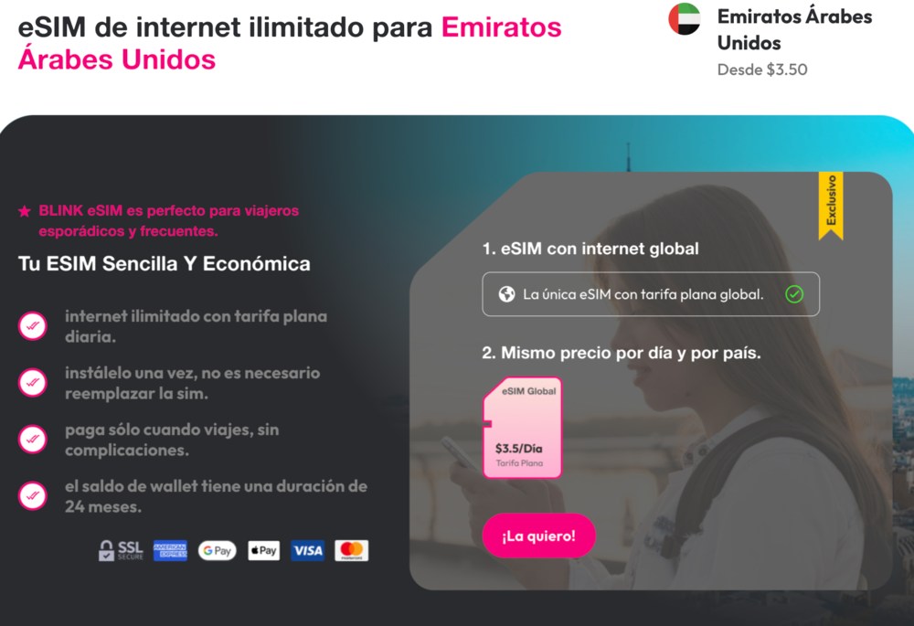blink esim dubai españa