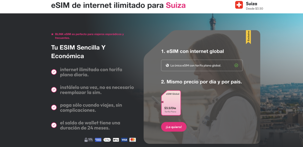 imagen de blink suiza en español