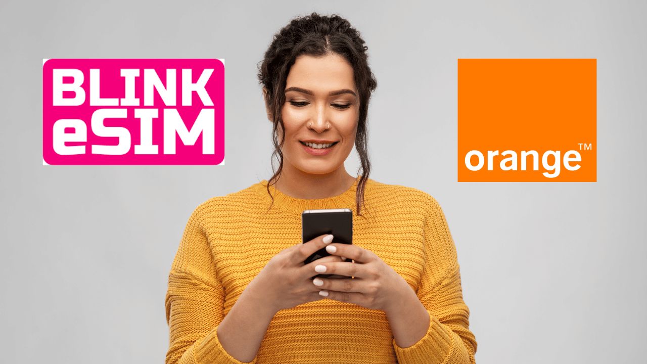 imagen de una persona con blink esim y orange esim