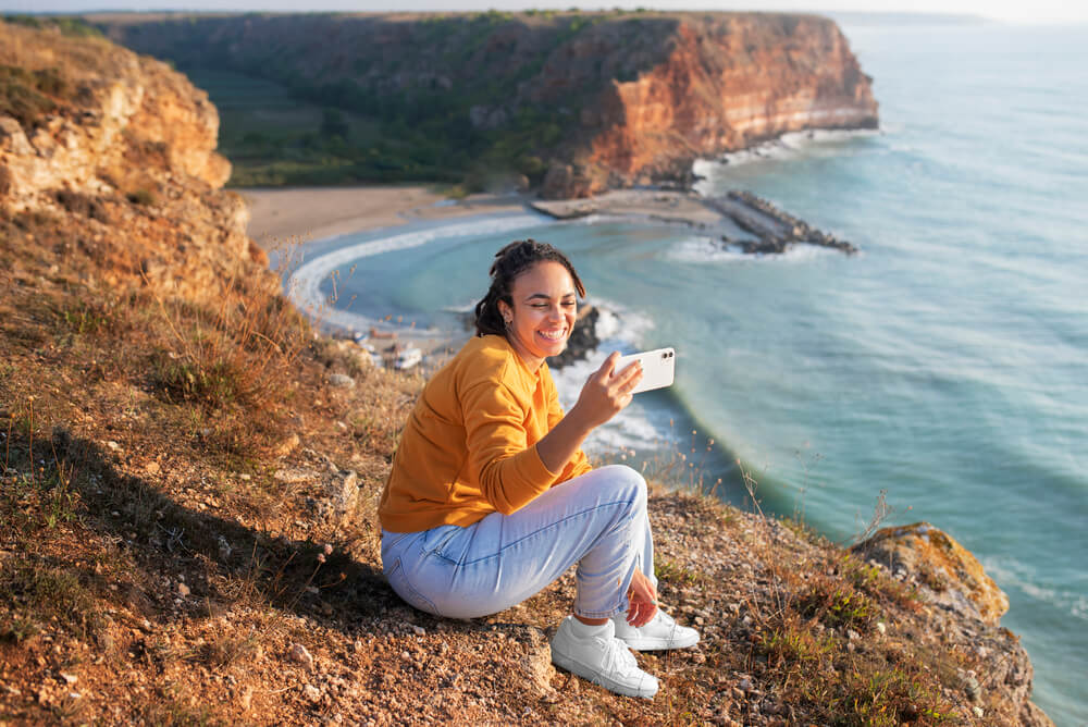 Una persona en la playa